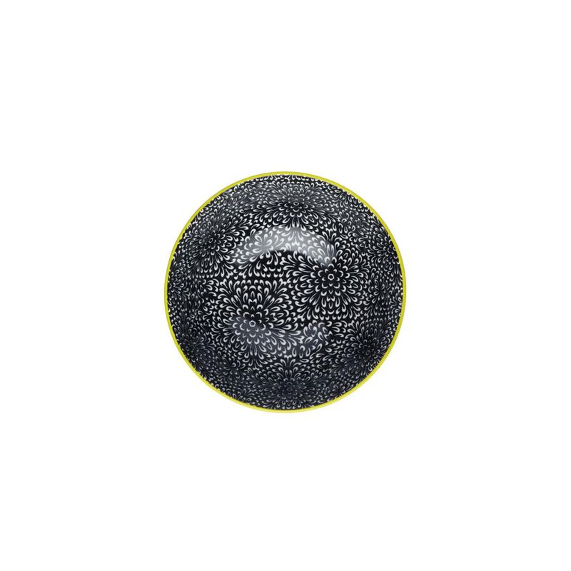 Mikasa 15.5cm Does It All Bowl Black Floral image number 1
